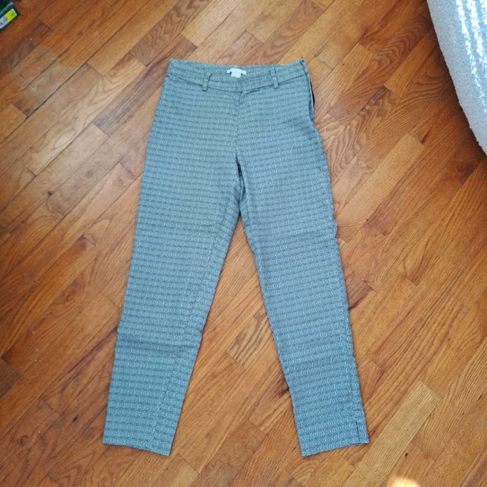 H&M Black & White Printed Pants Sz 6